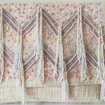 Beige Beaded Fringe Crossbody Bag
