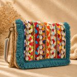 Colorful Cowrie Shell Clutch Bag
