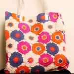 Colorful Floral Crochet Tote Bag