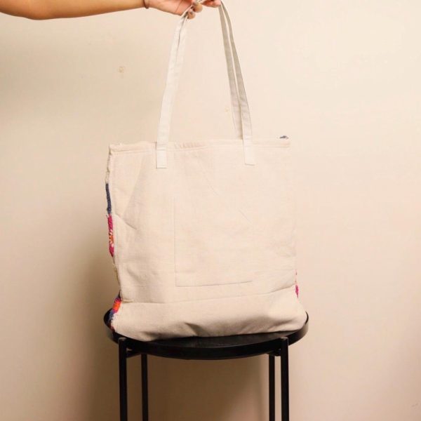 Colorful Floral Crochet Tote Bag
