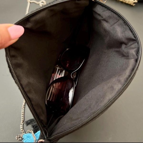 Evil Eye Beaded Clutch Bag