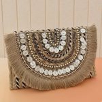 Bohemian Coin Fringe Clutch Bag