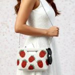 Strawberry Beaded Clutch Bag