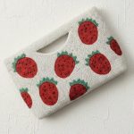 Strawberry Beaded Clutch Bag