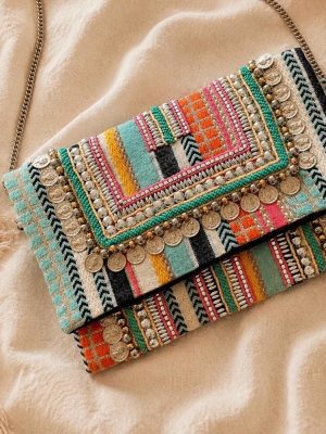 Colorful Bohemian Coin Crossbody Bag