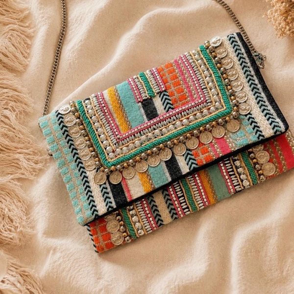 Colorful Bohemian Coin Crossbody Bag