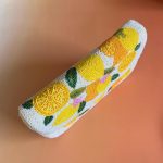Citrus Fruit Beaded Clutch Bag