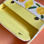 Citrus Fruit Beaded Clutch Bag