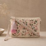 Blush Floral Embroidered Crossbody Bag