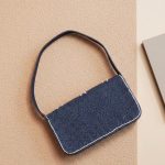 Navy Daisy Beaded Shoulder Bag