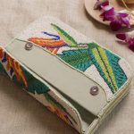 Tropical Floral Beaded Shoulder Bag